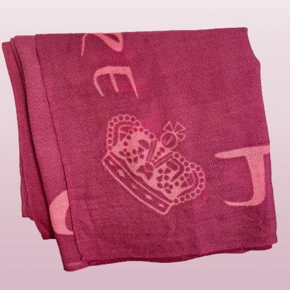 4 for $20 Sale Rare Juicy Couture Fine Wool Purple Scarf - Picture 3 of 9